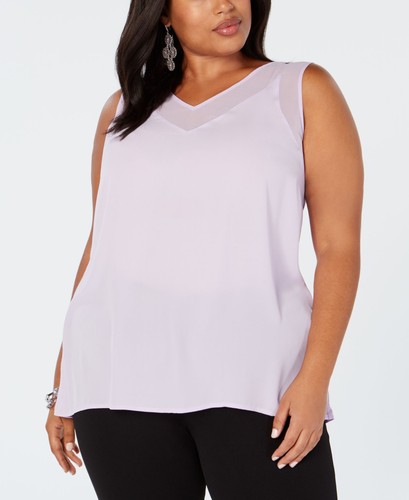 Inc plus size sheer trim - plus, tank